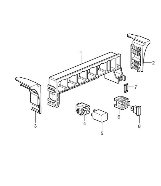 Diagram 902-001 Porsche 996 C2 3.4L 1997-08/01 Electrical equipment