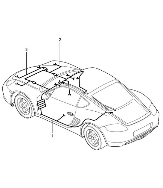 Diagram 902-010 Porsche 996 TURBO 2000-05 Equipo eléctrico