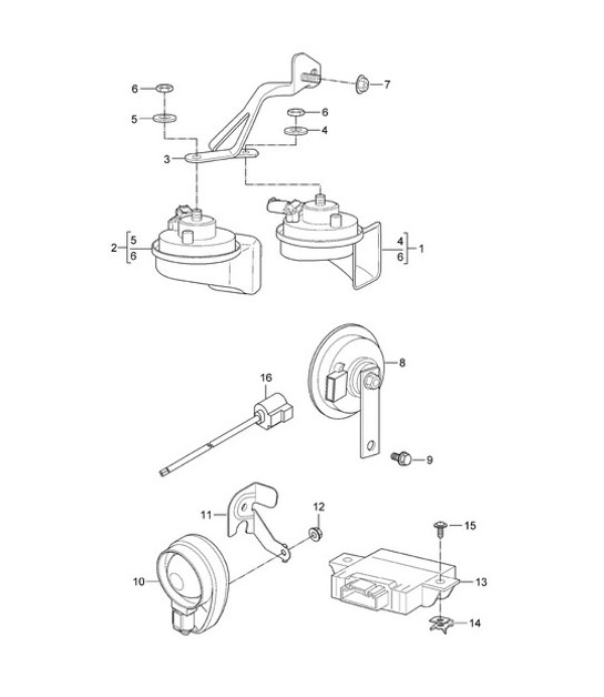 Diagram 903-000 Porsche 914 (1970-1976) Équipement électrique