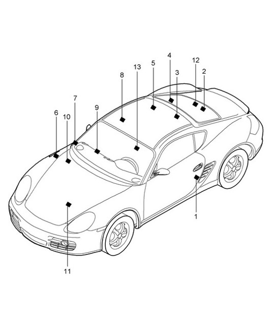 Diagram 001-005 Porsche 996 TURBO 2000-05 Accessories & others 