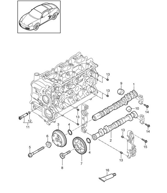 Diagram 103-010 Porsche 卡宴 Turbo S 4.5L 2006>> 引擎