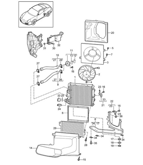 Diagram 105-015 Porsche Cayenne MK2 (957) 2007-2010 Motor