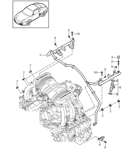 Diagram 107-007 Porsche 992 Speedster 4.0L 