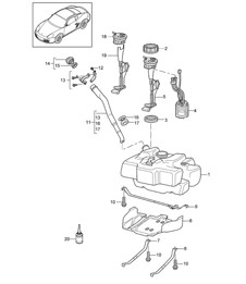 Fuel tank 987C.2 Cayman 2009-12