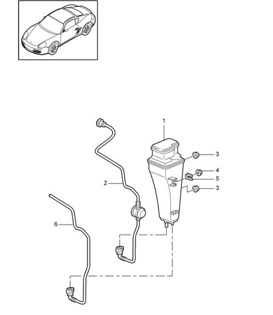 Diagram 201-020 Porsche Cayman 718 (982) 2017>> Sistema de combustible, sistema de escape