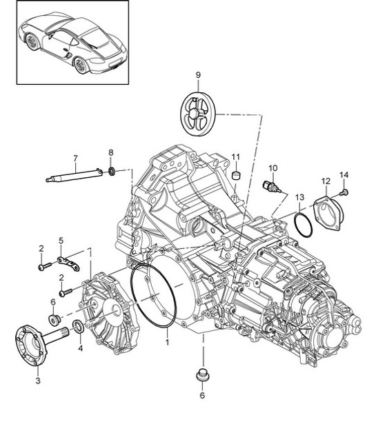 Diagram 302-005 Porsche 卡宴 Turbo 4.5L 2003>> 传播
