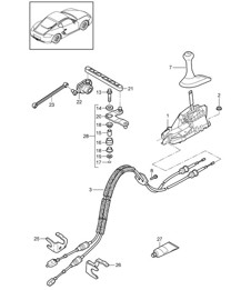 Transmission control / Manual gearbox (PR:480) 987C.2 Cayman 2009-12
