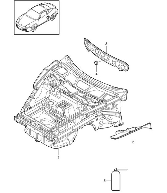 Diagram 801-005 Porsche 991 Carrera 2 3.0L (370 CV) Carrocería