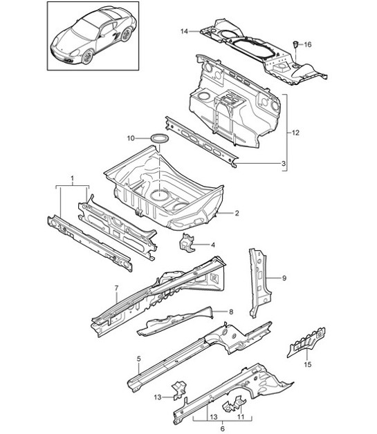 Diagram 801-010 Porsche Cayenne Turbo E-Hybrid Coupé con paquete GT V8 4.0 739 CV 