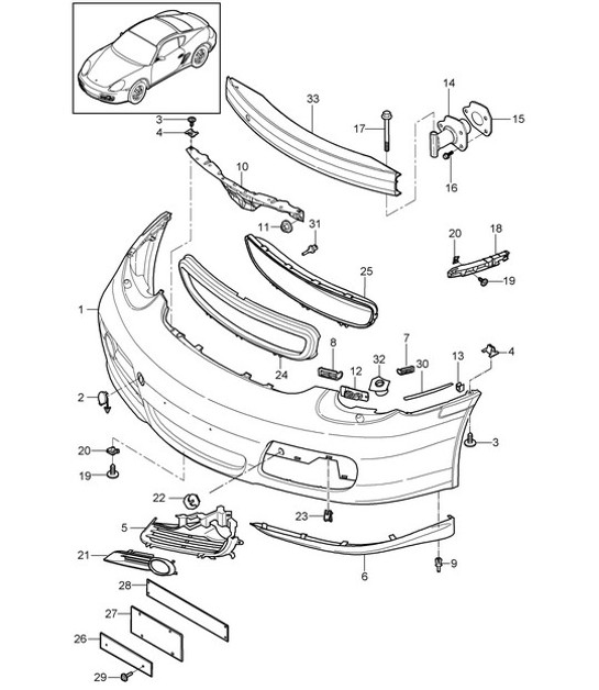 Diagram 802-000 Porsche 卡宴 Turbo / Turbo S 4.8L 2007>>  车身