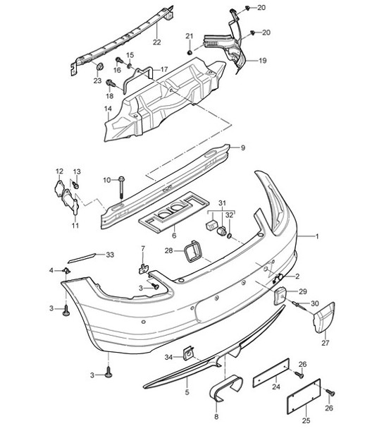 Diagram 802-005 Porsche 卡宴 V6 3.0L 汽油 340Hp 
