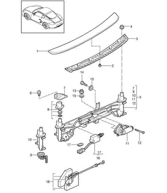 Diagram 803-007 Porsche 996 C2 3.6L 09/01-2005  车身