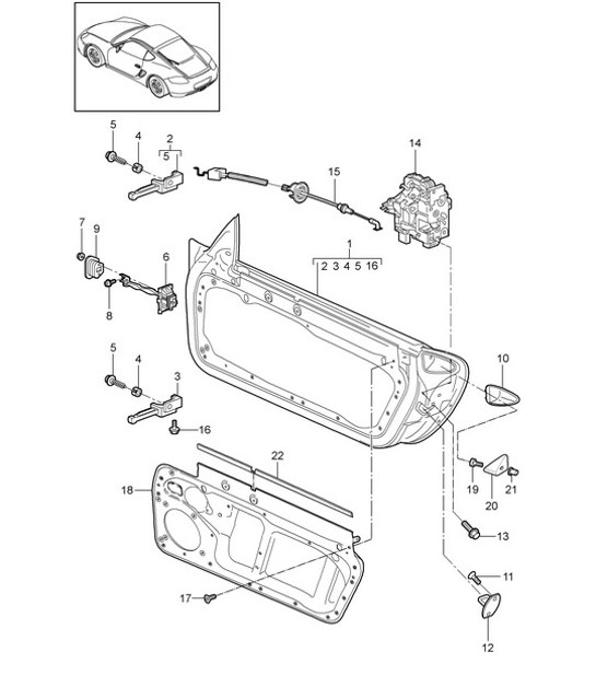 Diagram 804-000 Porsche 911/912 (1965-1989) Carrosserie