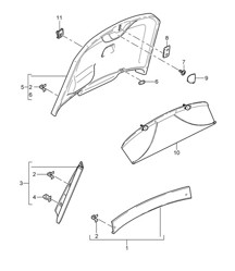 Garnitures / Capot arrière 987C.2 Cayman 2009-12