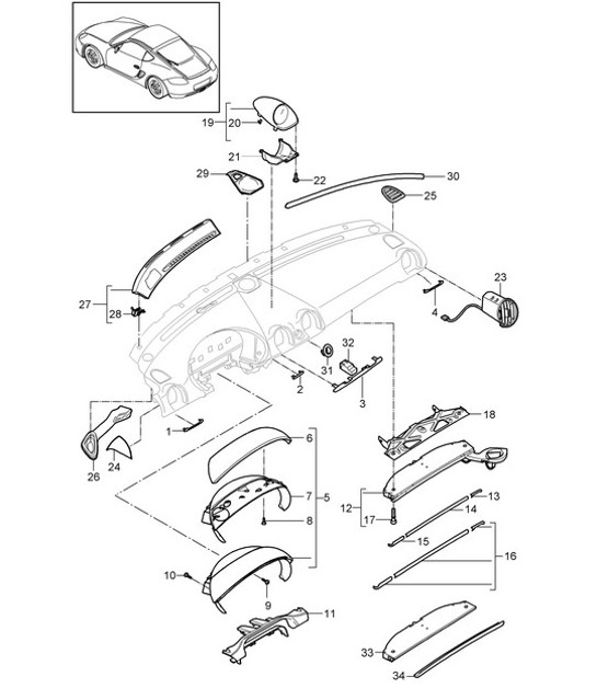 Diagram 809-001 Porsche Cayenne 3.6L 2007>> Carrozzeria