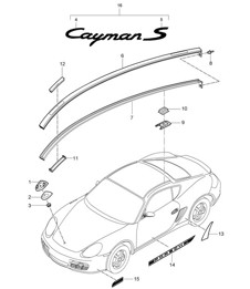 Inscriptions/Lettering / Decorative fittings / Stone guard film 987C.2 Cayman 2009-12