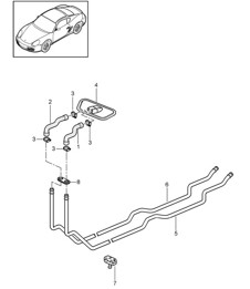 Heating system / Feed line / return line 987C.2 Cayman 2009-12
