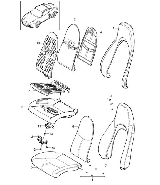 Diagram 817-002 Porsche 卡宴 3.6L 2007>>  车身