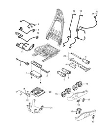 Wiring looms / Switch / Control unit / Electric motor / Sports seat 987C.2 Cayman 2009-12