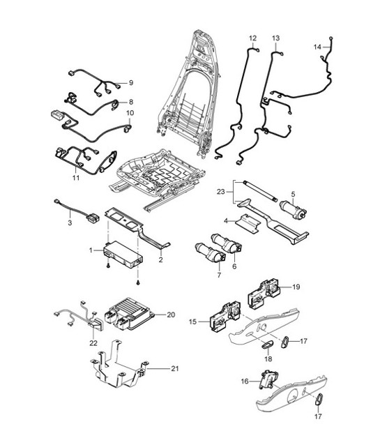 Diagram 817-025 Porsche 968 (1992-1995) Carrosserie