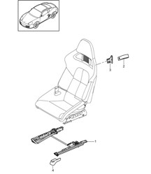 Asiento envolvente / Plegable (completo) 987C.2 Cayman 2009-12