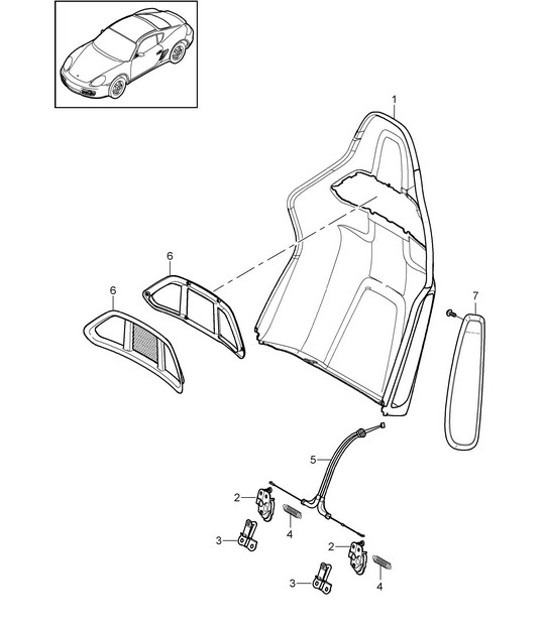 Diagram 817-036 Porsche 997 (911) MK1 2005-2008 Carrosserie