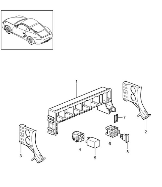 Diagram 902-001 Porsche 993 (911) (1994-1998) Electrical equipment