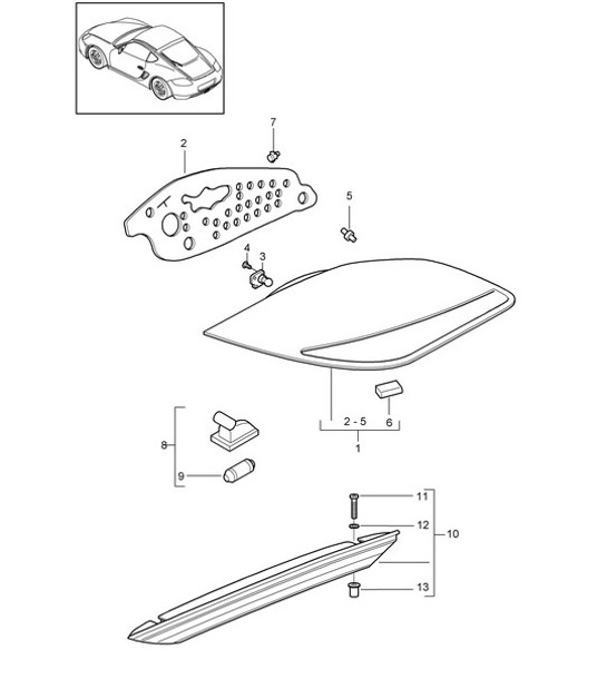 Diagram 905-005 Porsche 卡宴 9YA 2018-2023 