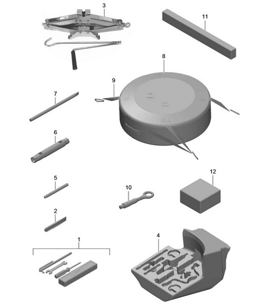 Diagram 001-000 Porsche 991 (911) MK1 2012-2016 Accessoires et autres 