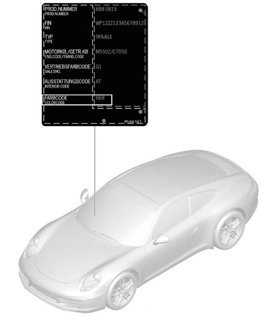 Diagram 004-000 Porsche 991 R 4.0L (500 Bhp) Accessories & others 