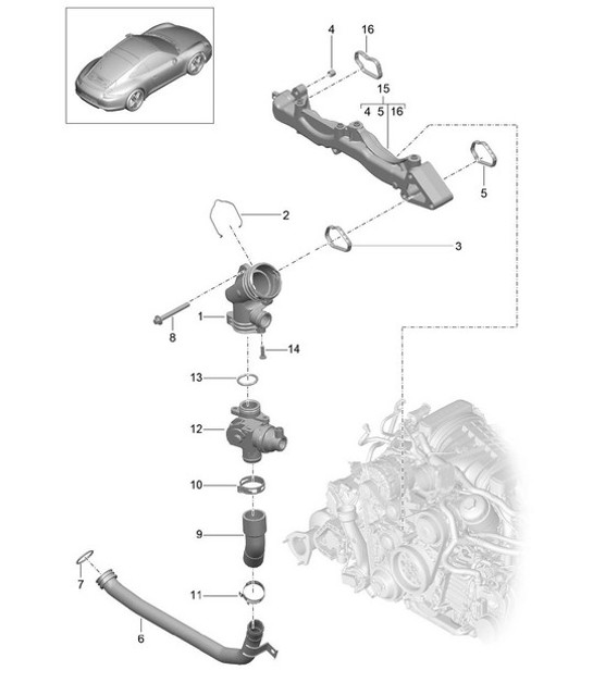 Diagram 105-003 Porsche 928 (1978-1995) 