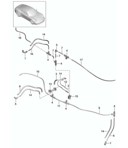 Diagram 107-015 Porsche 搭载魏斯阿赫套件的 Taycan Turbo GT 运动型轿车 