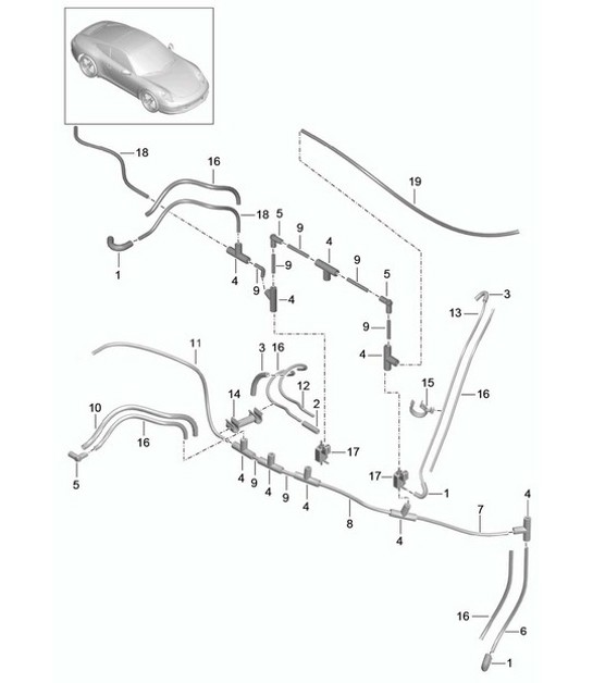 Diagram 107-017 Porsche 997 Carrera 2 3.6L 2005>> Engine