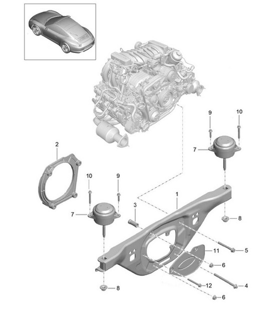 Diagram 109-000 Porsche 997 MKII GT3 2010>> Engine