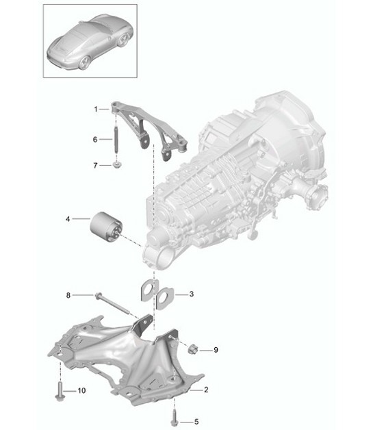Diagram 306-000 Porsche 997 (911) MK1 2005-2008 Transmission