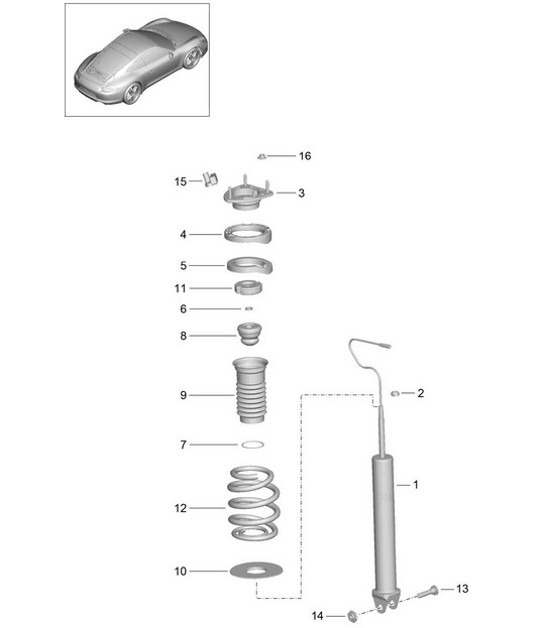 Diagram 502-000 Porsche 卡宴 Turbo / Turbo S 4.8L 2007>> 后轴