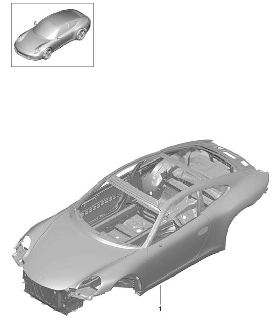 Diagram 801-000 Porsche Cayman S 3.4L 987C 2005-08 Body