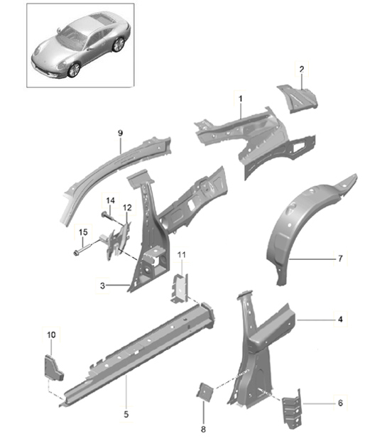 Diagram 801-050 Porsche Taycan (9J1) MK2 2024>> 