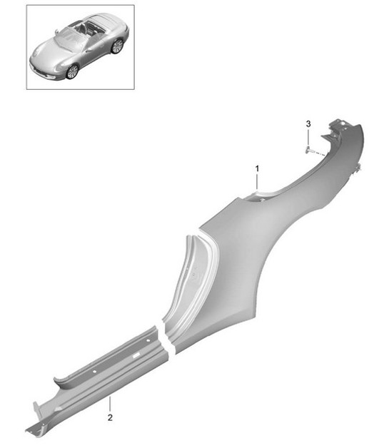 Diagram 801-065 Porsche 996 C4 3.6L 09/01-2005 Body