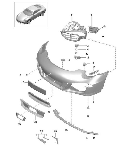 Diagram 802-005 Porsche Cayman 718 (982) 2017>> Carrocería
