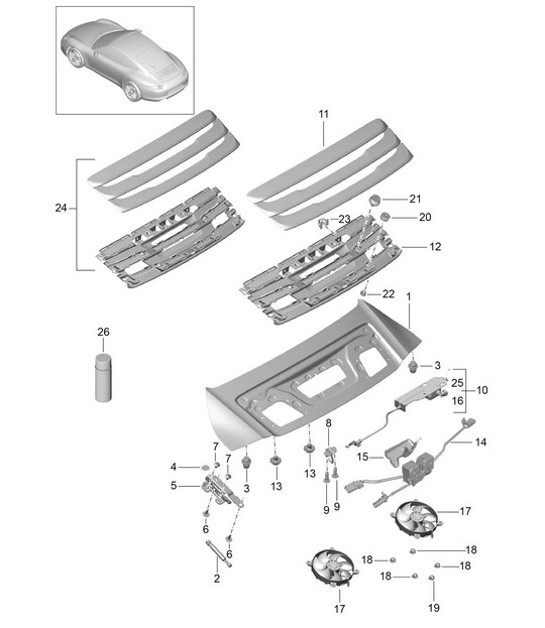 Diagram 803-005 Porsche Macan GTS Gasolina 3.0L V6 360 CV Carrocería