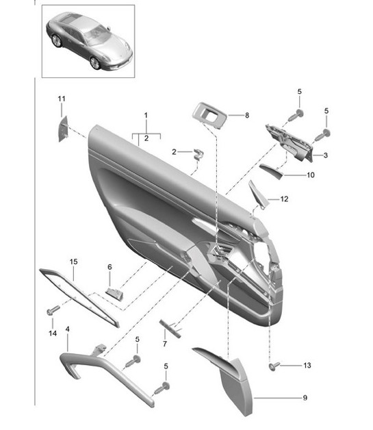 Diagram 808-035 Porsche 964 (911) (1989-1994) Carrocería