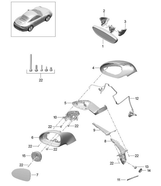 Diagram 809-060 Porsche 帕纳梅拉 2.9L V6 
