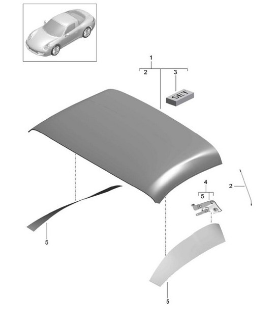 Diagram 811-037 Porsche 997 MK1 GT3 2007-09 Body