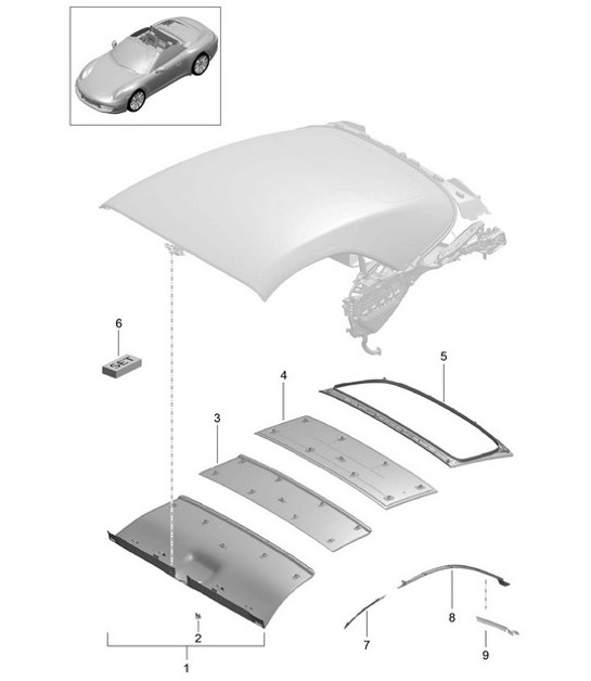Diagram 811-040 Porsche 955 Cayenne 3.2L V6 2003-06 Body