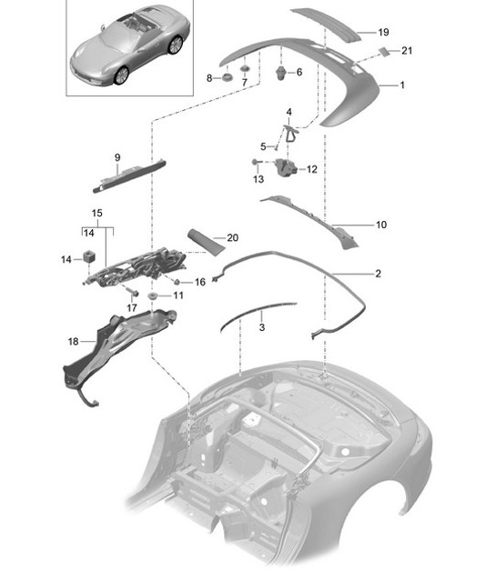 Diagram 811-060 Porsche 卡宴 92A（958） 2010-2017  车身