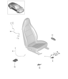 Wire set / Switch / Control unit / Electric motor / sports seat 991.1 2012>>