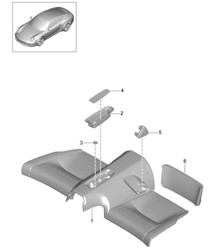 Cojín asiento trasero / Montura - CABRIO / TARGA - 991.1 2012>>
