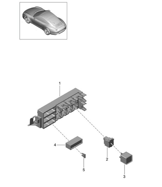 Diagram 902-001 Porsche 991 (911) MK1 2012-2016 Electrical equipment