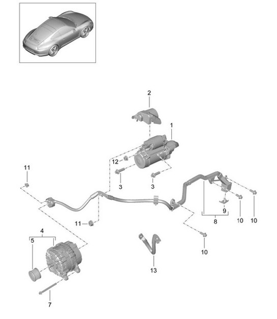 Diagram 902-005 Porsche 997 MKII GT2 RS 2011>> 电子设备